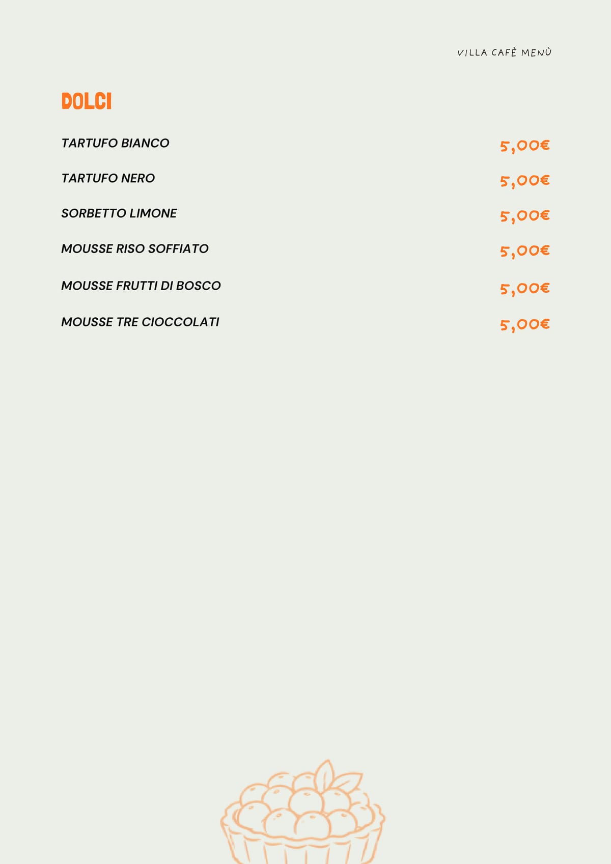 La pagina dei dolci